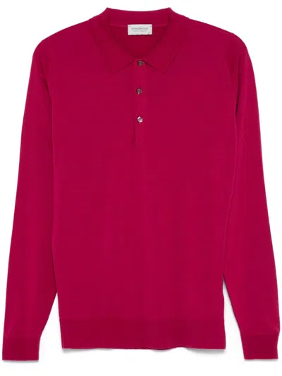 John Smedley Belper Polo Shirt In Red