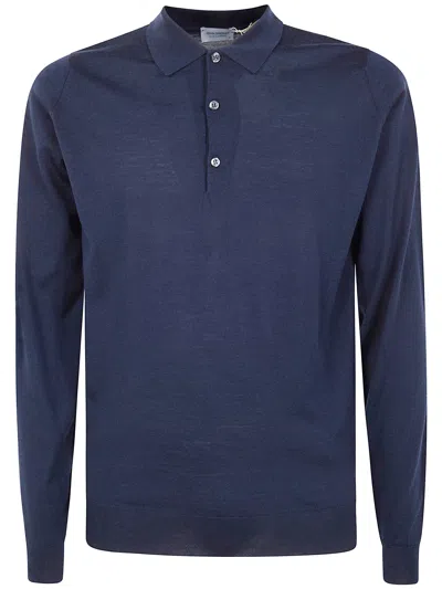 John Smedley "belper" Shirt Ls In Blue