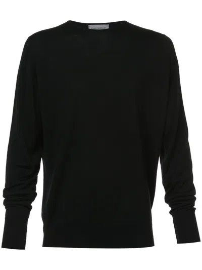JOHN SMEDLEY BLACK MAGLIA SWEATERS