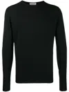 John Smedley Weatherby Cotton Sweater In Black