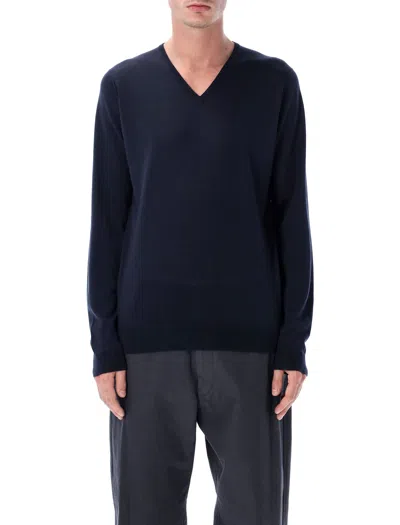 John Smedley Blenheim Extra Fine Merino Wool V-neck Jumper In Multi