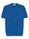 John Smedley Navy Short-sleeve Cotton Adrian Shirt