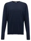 John Smedley Marcus Crew-neck Sweater In Blue