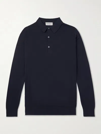 John Smedley Navy Blue Finchley Polo