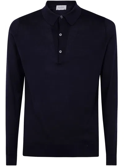 John Smedley Bradwell Long Sleeves Shirt In Navy