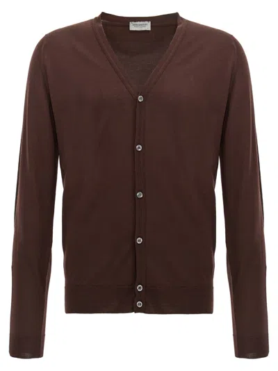 JOHN SMEDLEY BROWN PETWORTH CARDIGAN