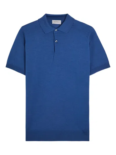 John Smedley Buttoned Short-sleeves Polo Shirt In Blue