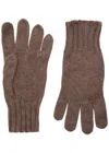 John Smedley Calow Cashmere And Merino-blend Gloves In Brown