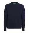 John Smedley Cashmere Crew-neck Jumper In Blue