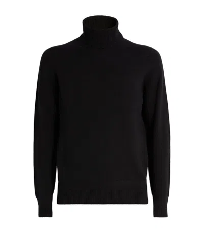 John Smedley Cashmere-wool Kolton Rollneck Sweater In Black