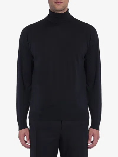John Smedley Turtleneck Sweater In Black