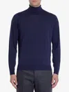 John Smedley Richard Turtleneck Merino Wool Sweater In Blue