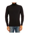 John Smedley Merinos Wool Turleneck Sweater In Black