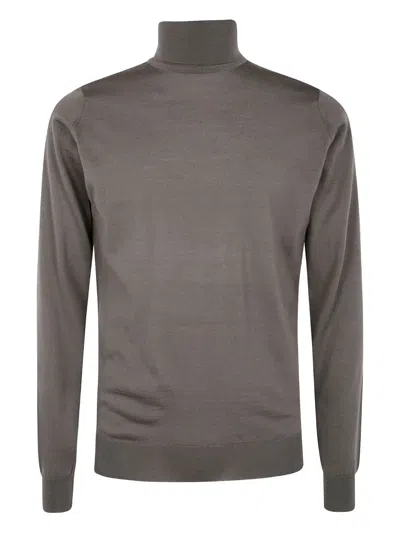 John Smedley V Neck Cardigan High Neckline In Multi
