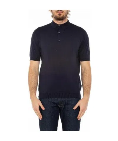 John Smedley Classic Cotton Polo Shirt In Black