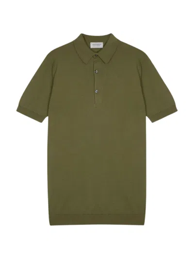 John Smedley Classic Short Sleeve Polo Shirt In Green