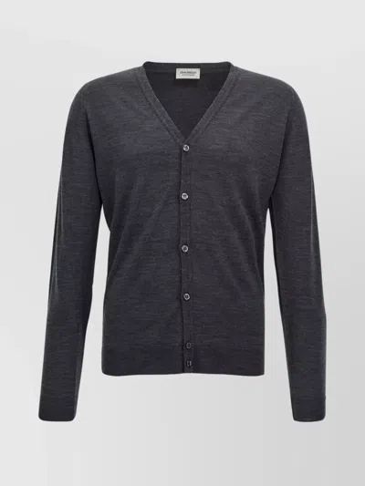 John Smedley Classic Petworth Slim-fit Merino Wool Cardigan In Gray