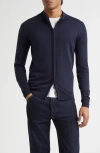 John Smedley Claygate Merino Wool Cardigan In Blue