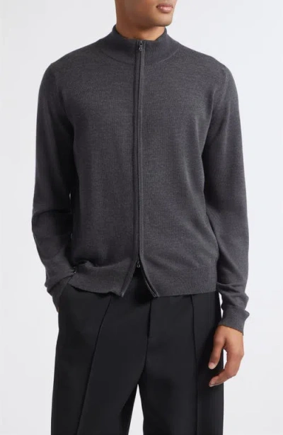 John Smedley Claygate Merino Wool Cardigan In Gray