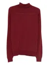 John Smedley Connell Roll-neck Sweater In Red