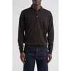 John Smedley Cotswold Wool Polo Sweater In Black