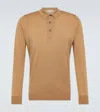 John Smedley Belper Slim-fit Merino Wool Polo Shirt In Brown