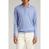 John Smedley Cotswold Wool Polo Sweater In Winter Violet