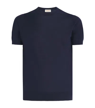 JOHN SMEDLEY COTTON-CASHMERE COULTER T-SHIRT