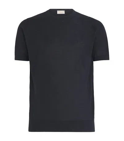 JOHN SMEDLEY COTTON-CASHMERE COULTER T-SHIRT