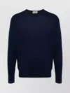 John Smedley Cotton Hatfield Crew Neck Pullover In Blue