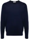 John Smedley Hatfield Long Sleeves Crewneck Pullover In Blue