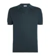 John Smedley Sea Island Cotton Skipper-collar Noah Polo Shirt In Green