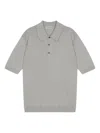 John Smedley Cotton Polo Shirt In Gray