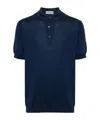 John Smedley Cotton Polo Shirt In Blue