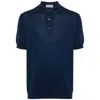 John Smedley Cotton Polo Shirt In Blue