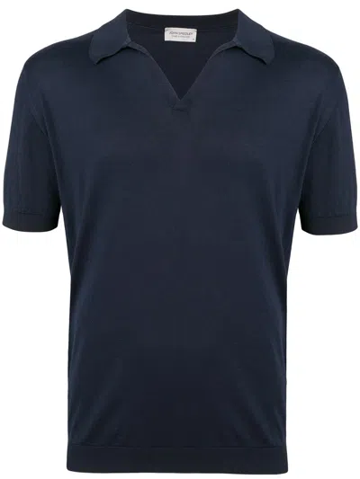 John Smedley Cotton T-shirt In Blue