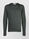 John Smedley Crew Neck Jersey Knit Sweater In Green