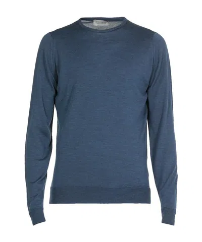 John Smedley Crew-neck Jumper In Blue