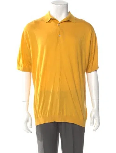 Pre-owned John Smedley Crew Neck Short Sleeve Polo Shirt In Neutral