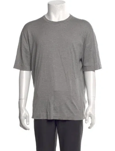 Pre-owned John Smedley Crew Neck Short Sleeve T-shirt In Grey