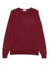 John Smedley Lightweight Long Sleeve Crew Neck Knit In Brown