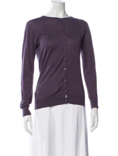 Pre-owned John Smedley Crew Neck Sweater In Purple