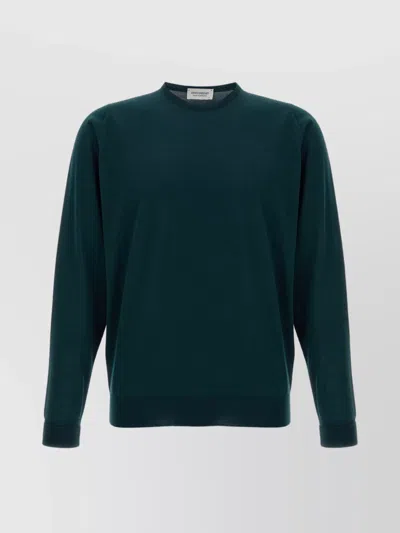 JOHN SMEDLEY CREW NECK SWEATER RIBBED CUFFS