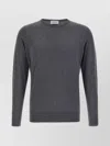 John Smedley Crew Neck Sweater With Ribbed Cuffs