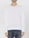 John Smedley Crewneck Sea Island Cotton Pullover In White