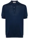 John Smedley Cotton Polo Shirt In Blue