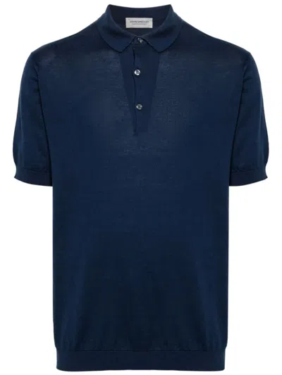 John Smedley Cotton Polo Shirt In Blue