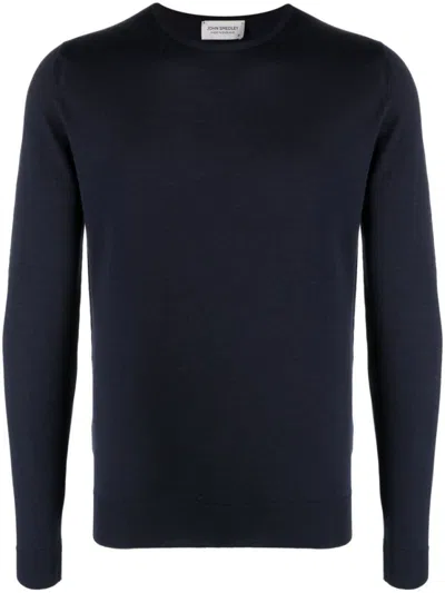 JOHN SMEDLEY JOHN SMEDLEY DARK BLUE LUNDY SWEATER
