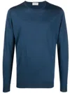 John Smedley Marcus Extra Fine Merino Wool Jumper Clothing In Dark Blue