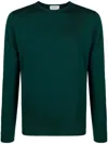 John Smedley Dark Green Wool Jumper In Dark Green